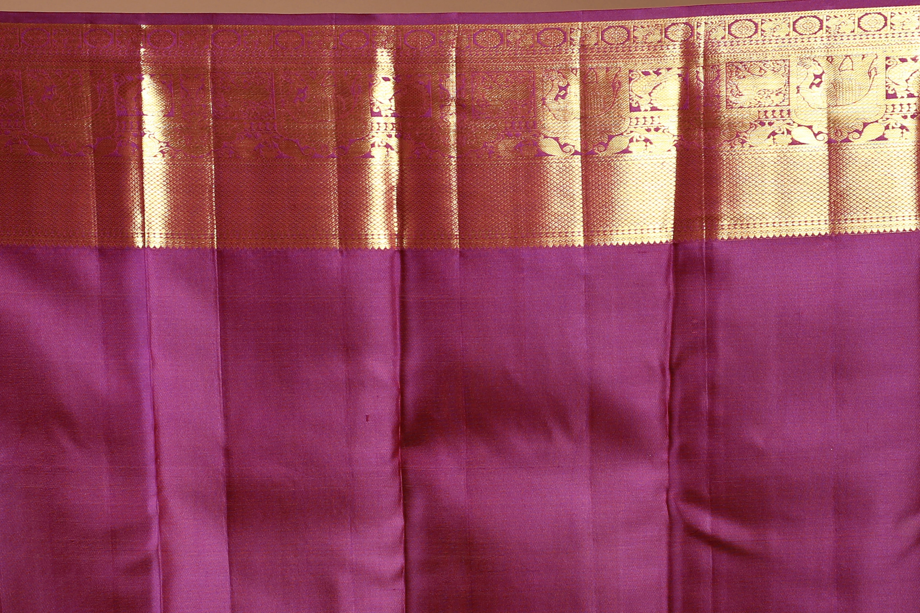 Wine Brocade Kanjivaram Saree with Blouse Piece