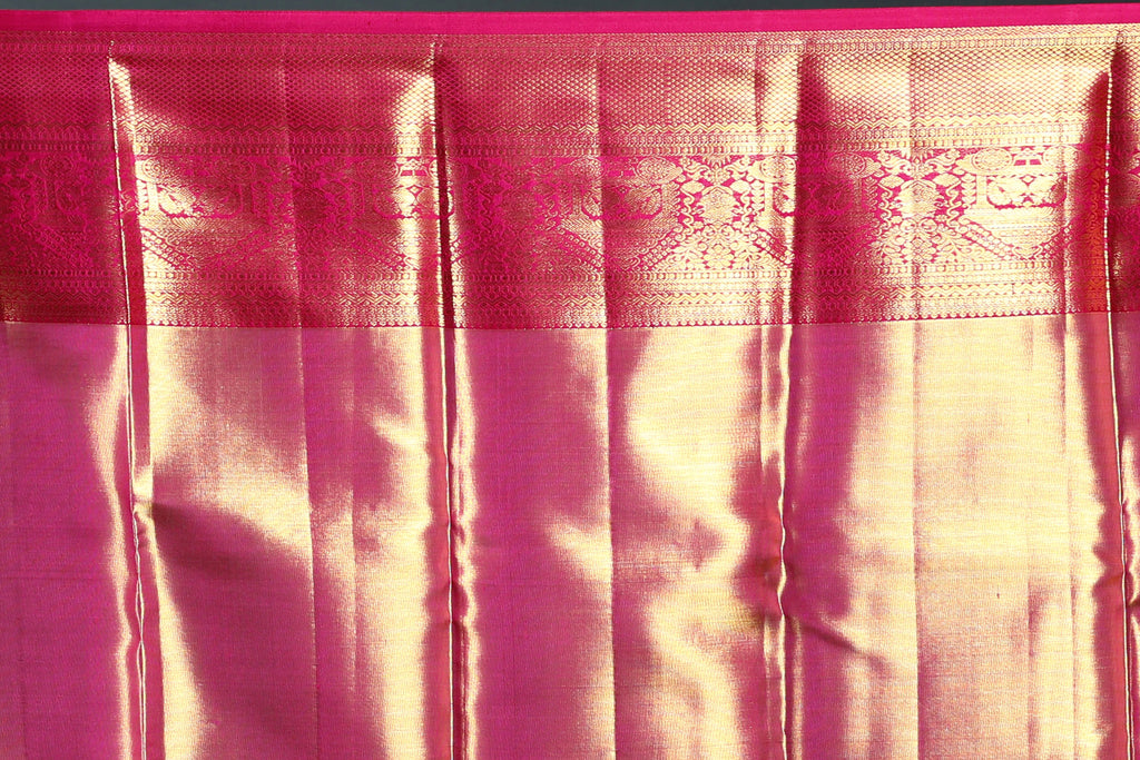 Golden Tissue Kanjivaram Saree with Blouse Piece