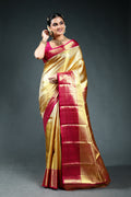 Golden Tissue Kanjivaram Saree with Blouse Piece