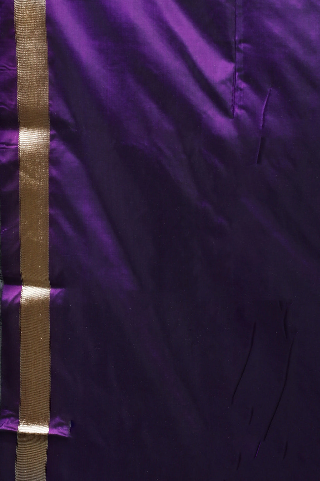 Purple Pure Ghat Katan Saree with Blouse Piece