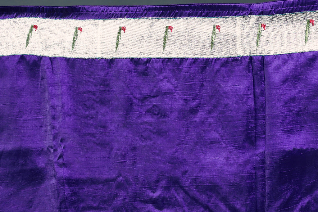 Purple Semi Silk Paithani Saree with Blouse Piece