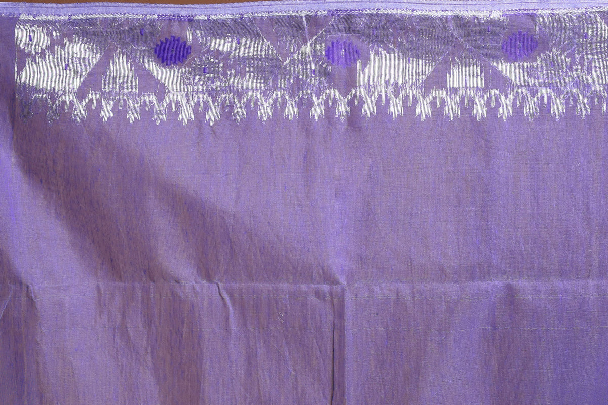 Lavendar Bengal Jamdani Saree with Blouse Piece