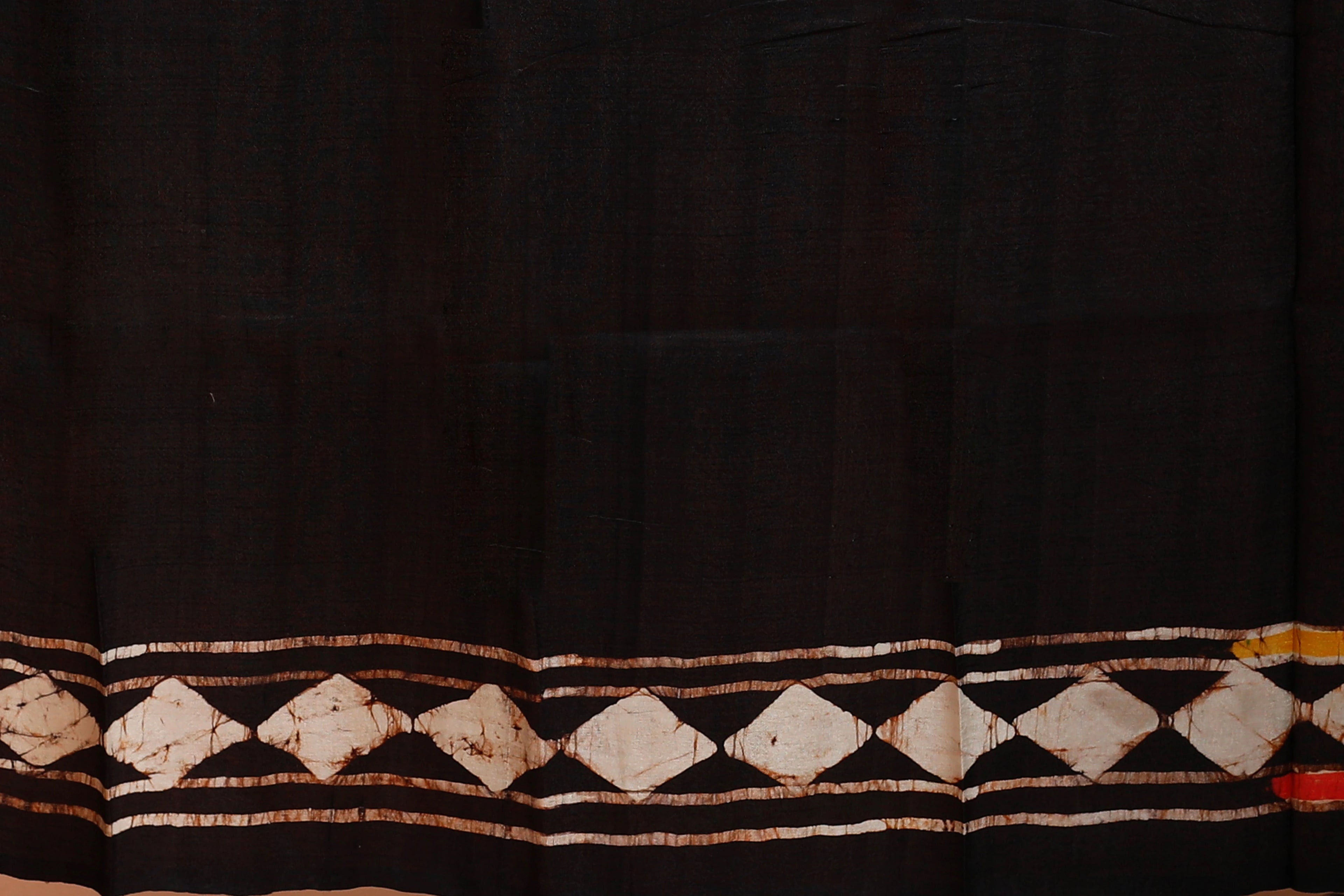 Black Pure Bishnupur Silk Saree with Blouse Piece
