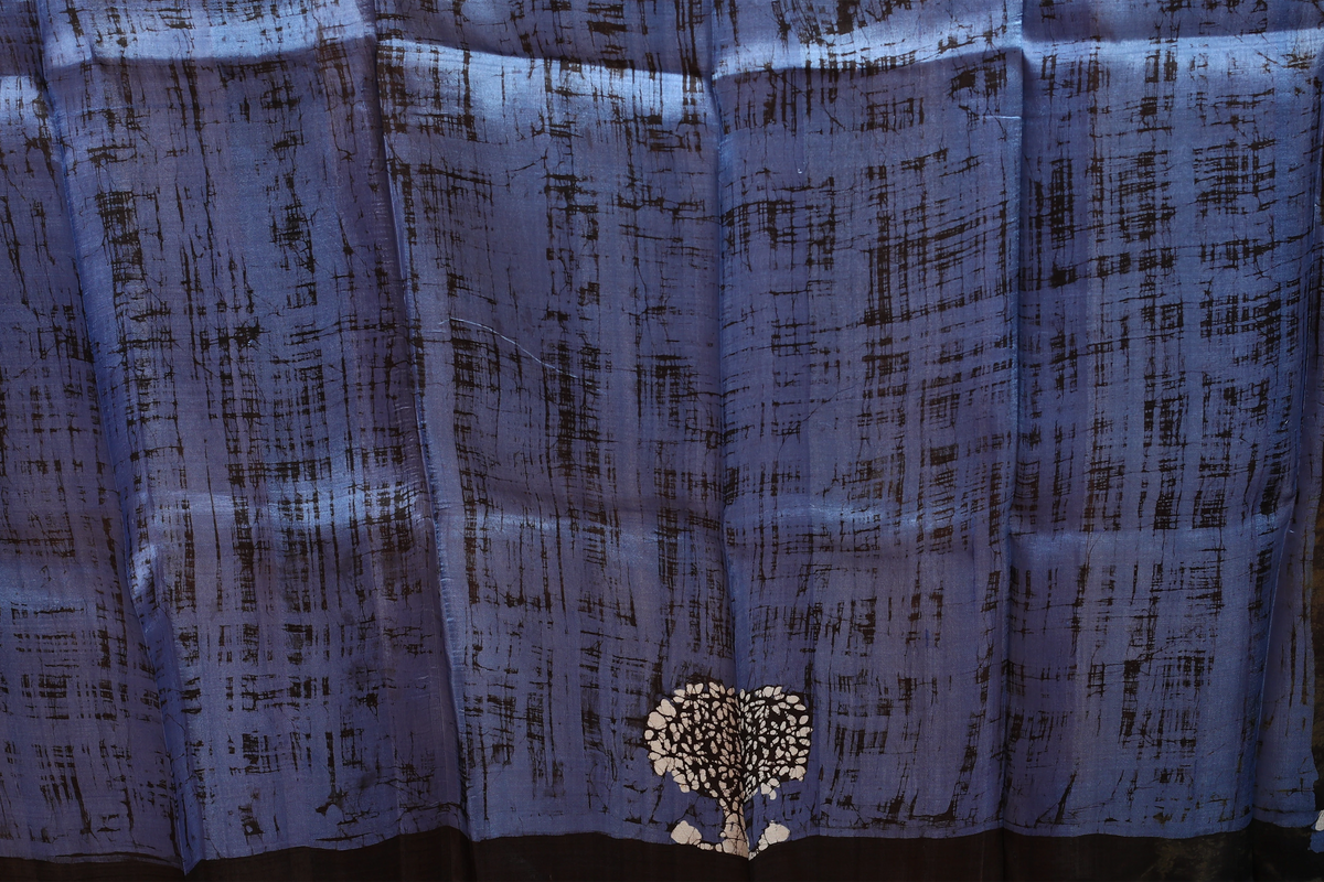 Charcoal Pure bishnupur silk Saree with Blouse Piece