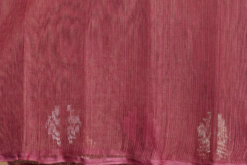 Wine Bengal Jamdani Saree with Blouse Piece