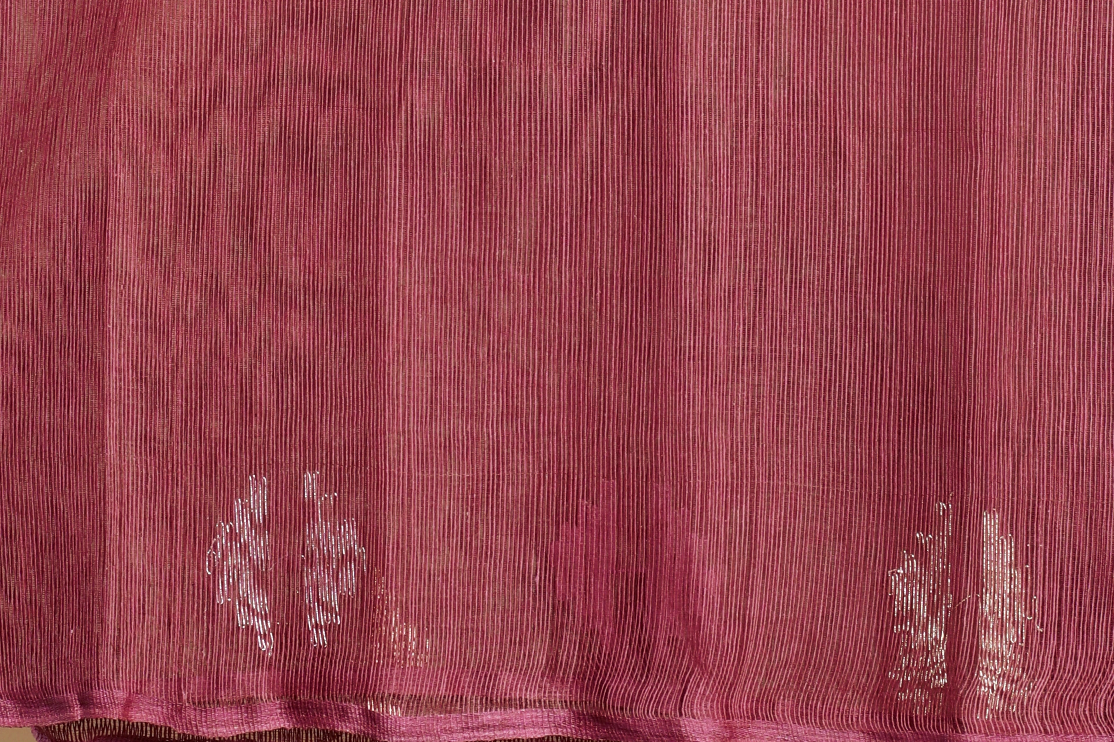 Wine Bengal Jamdani Saree with Blouse Piece