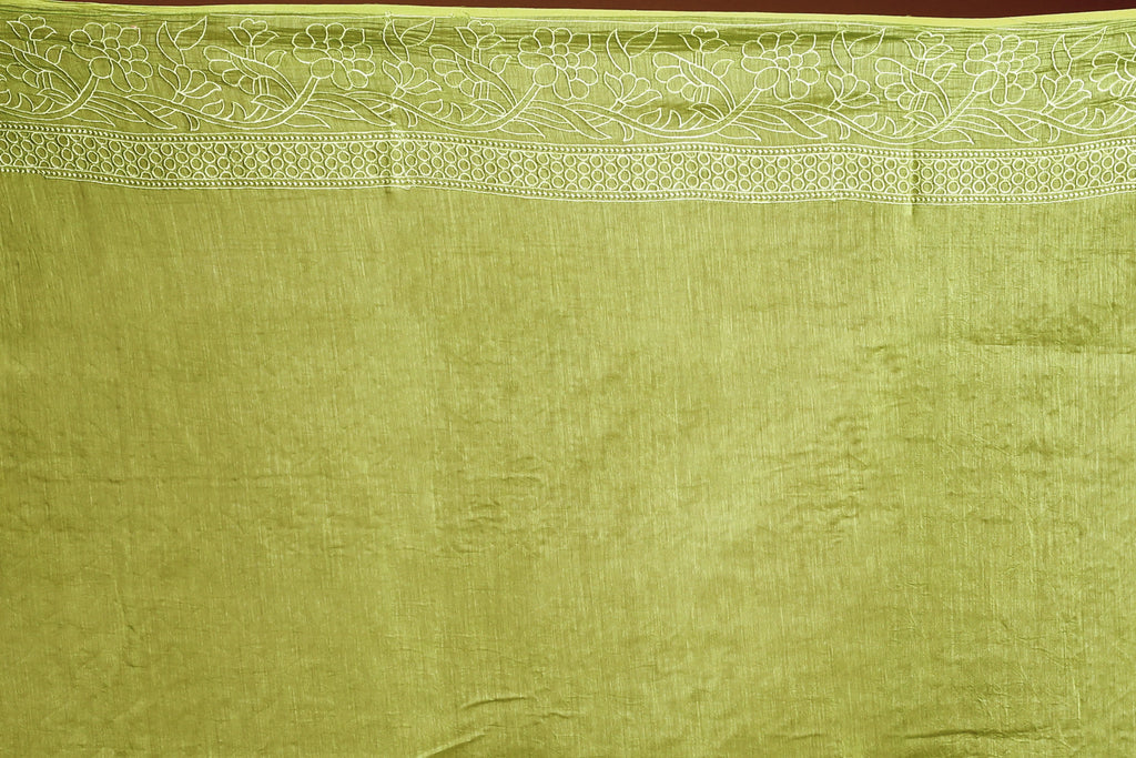 Cotton chikankari Saree with Blouse Piece