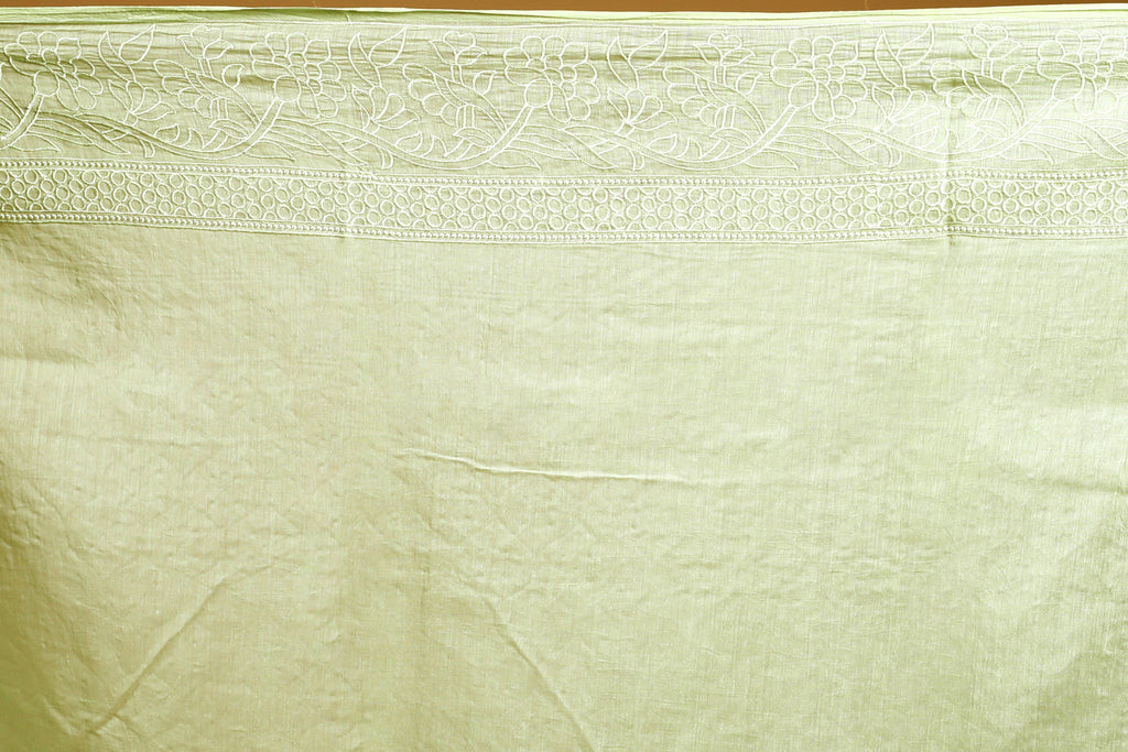 Cotton chikankari Saree with Blouse Piece