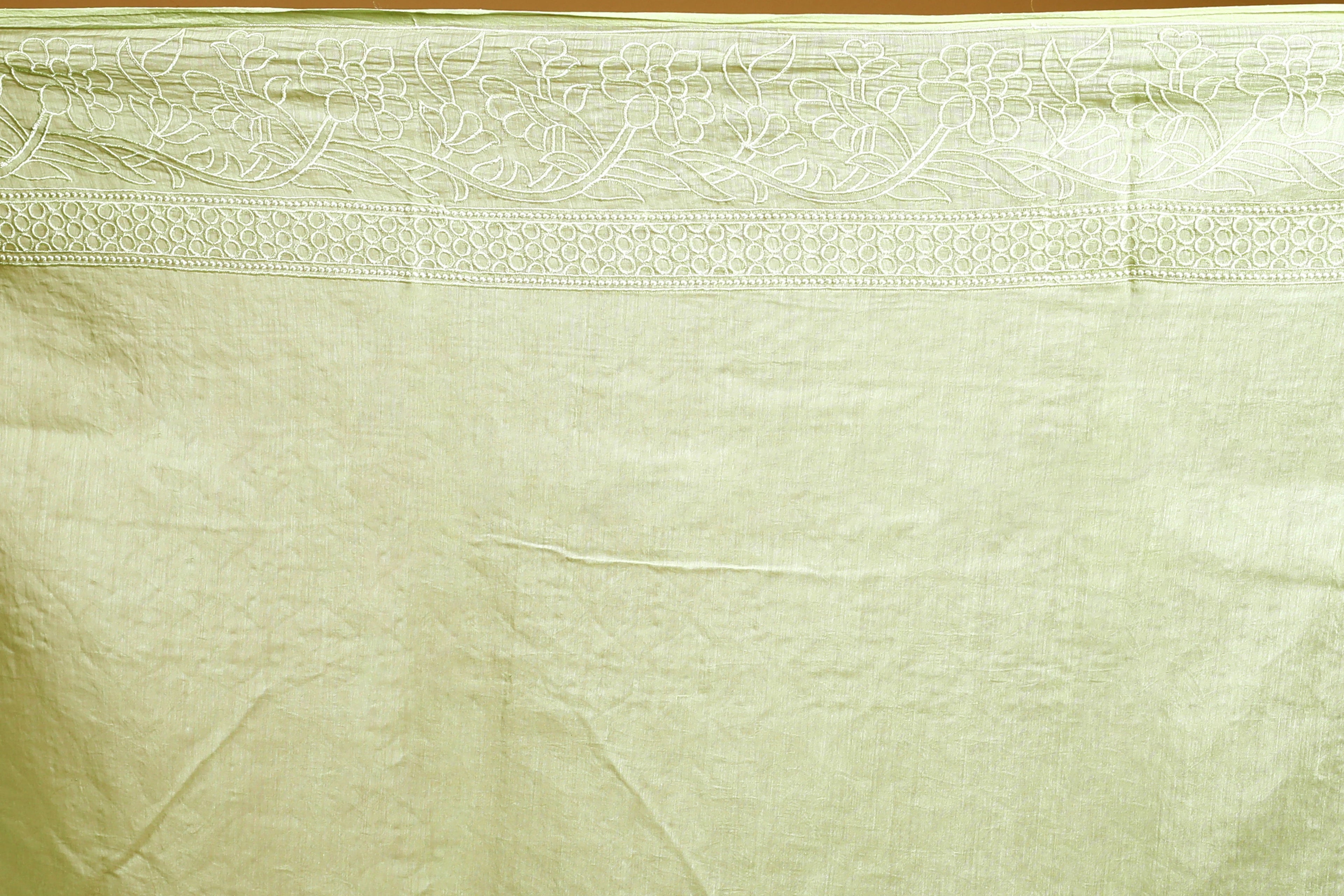 Cotton chikankari Saree with Blouse Piece