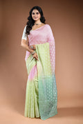 Cotton chikankari Saree with Blouse Piece