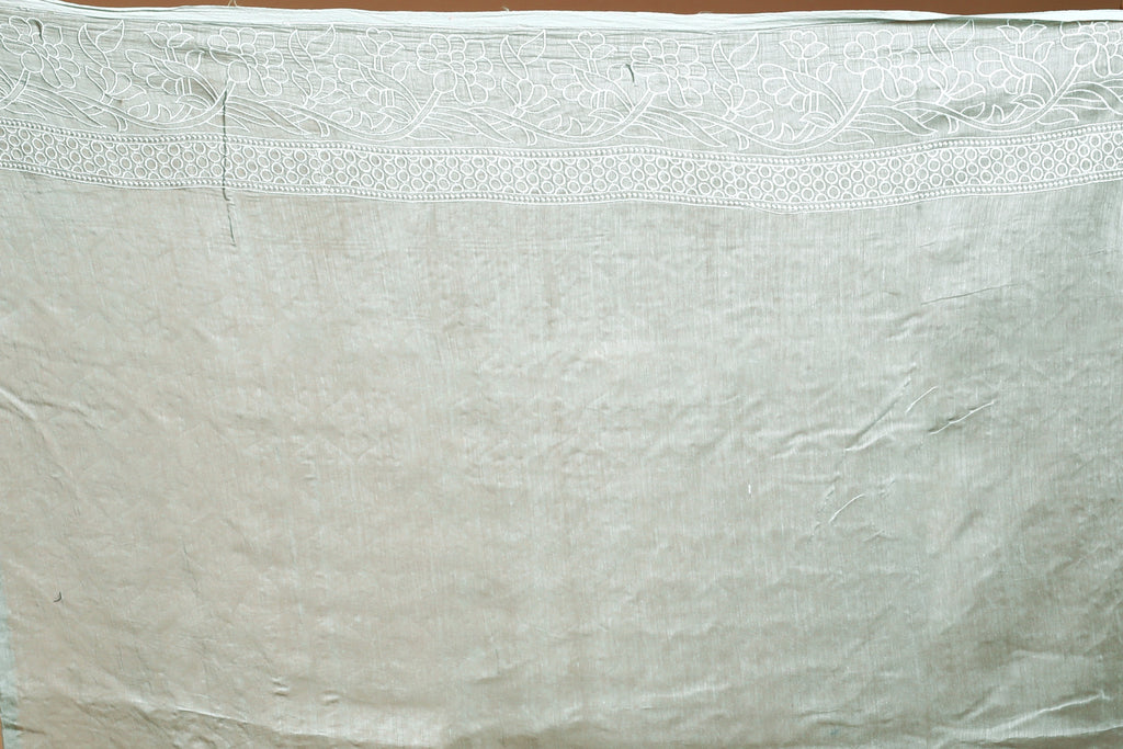 Cotton chikankari Saree with Blouse Piece