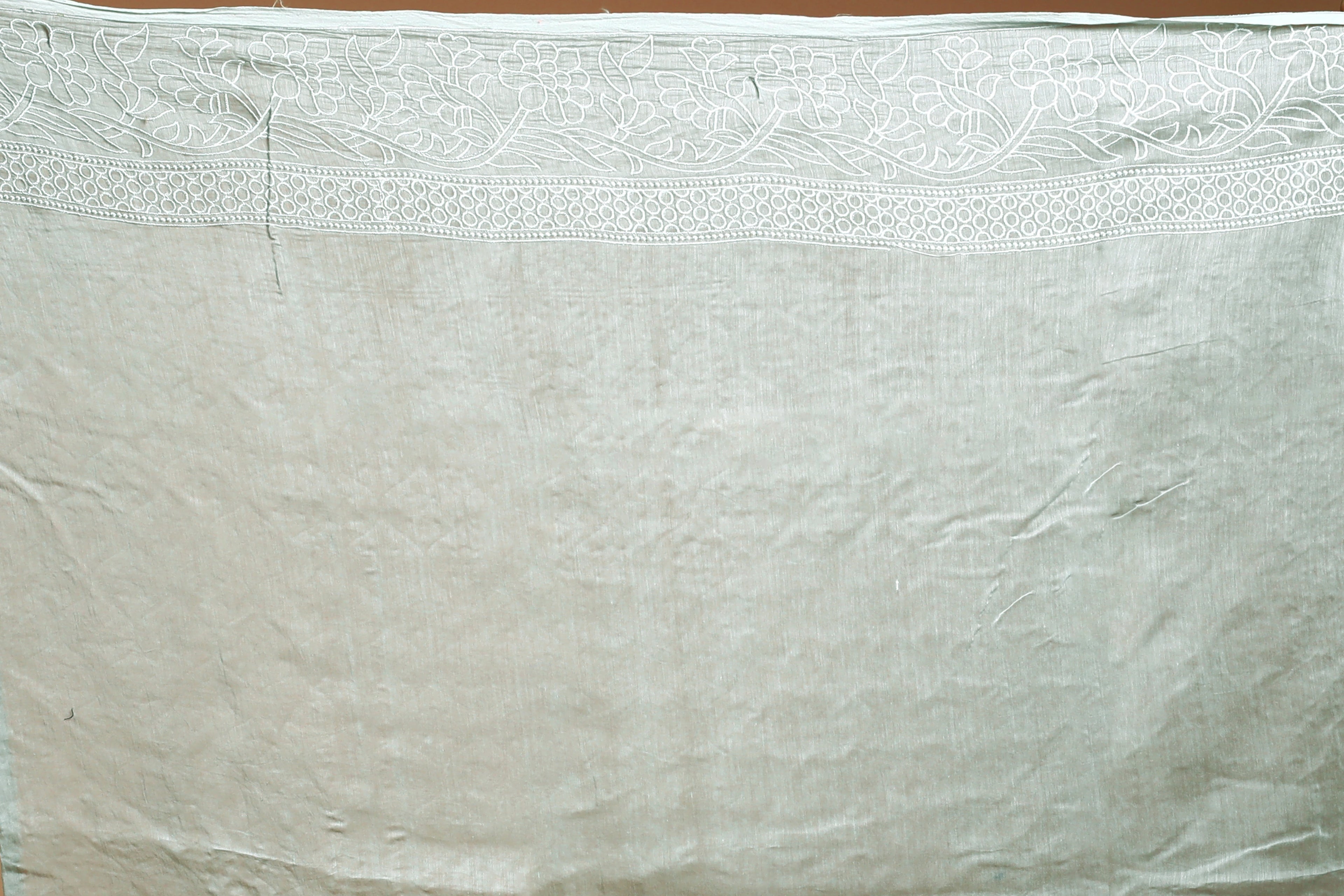 Cotton chikankari Saree with Blouse Piece