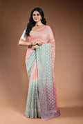 Cotton chikankari Saree with Blouse Piece