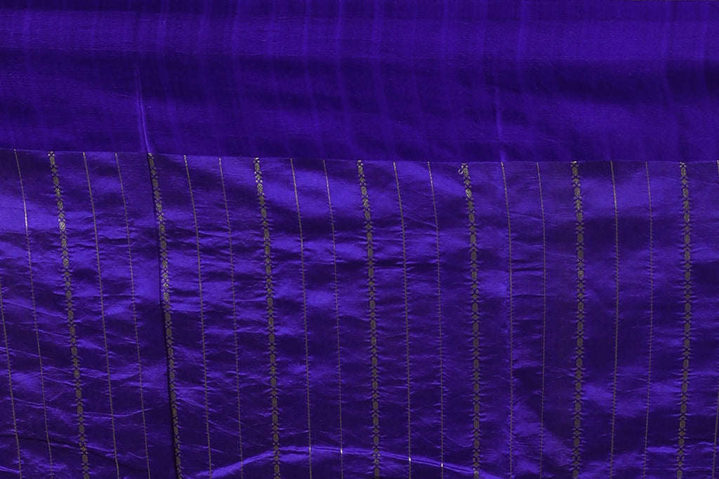 Royal Blue Pure Mango Silk Saree With Blouse Piece