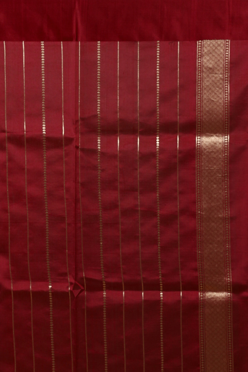 Dark Red Pure Mango Silk Saree With Blouse Piece