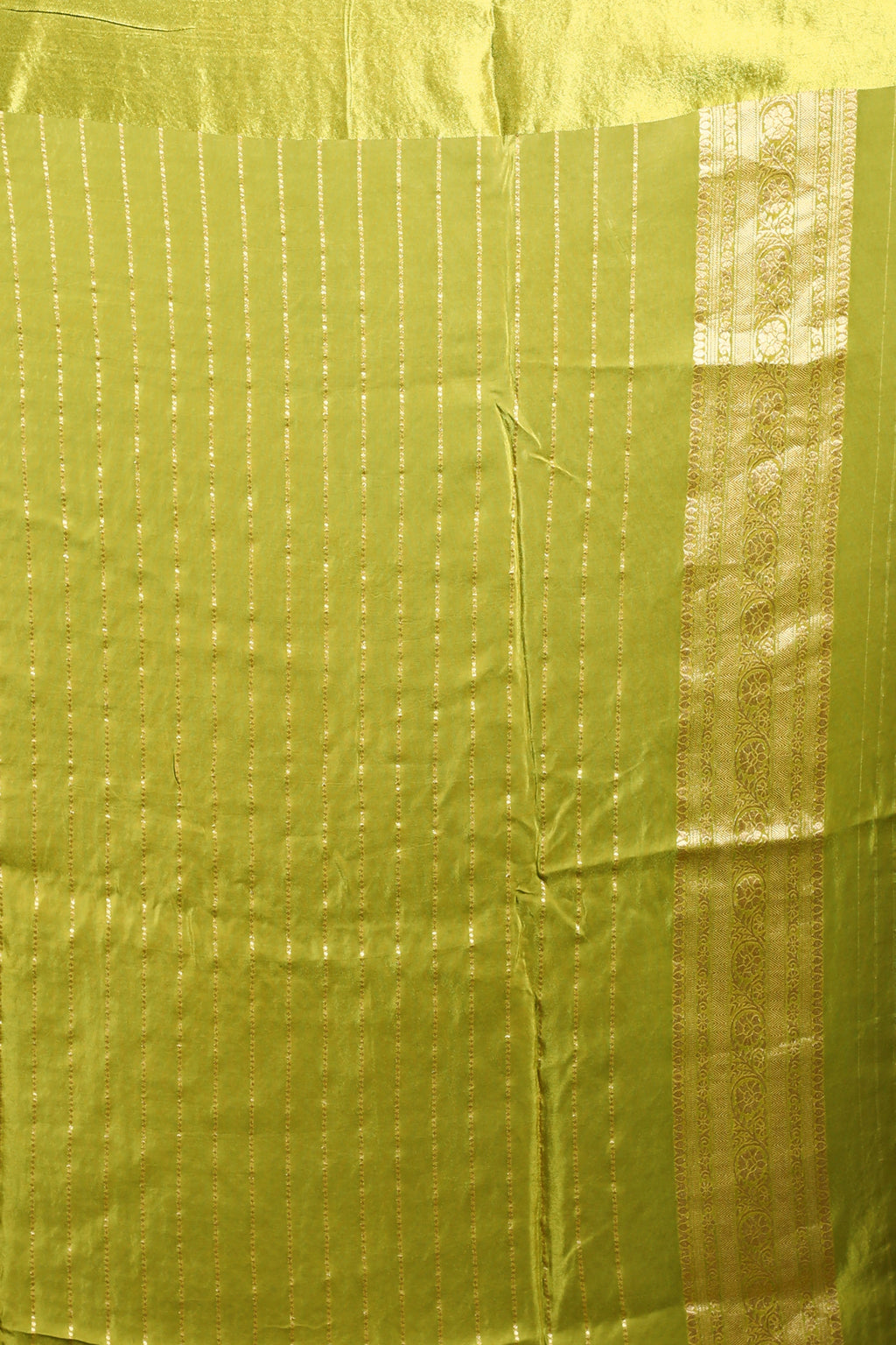 Nyon Green Semi mashru Saree with Blouse Piece