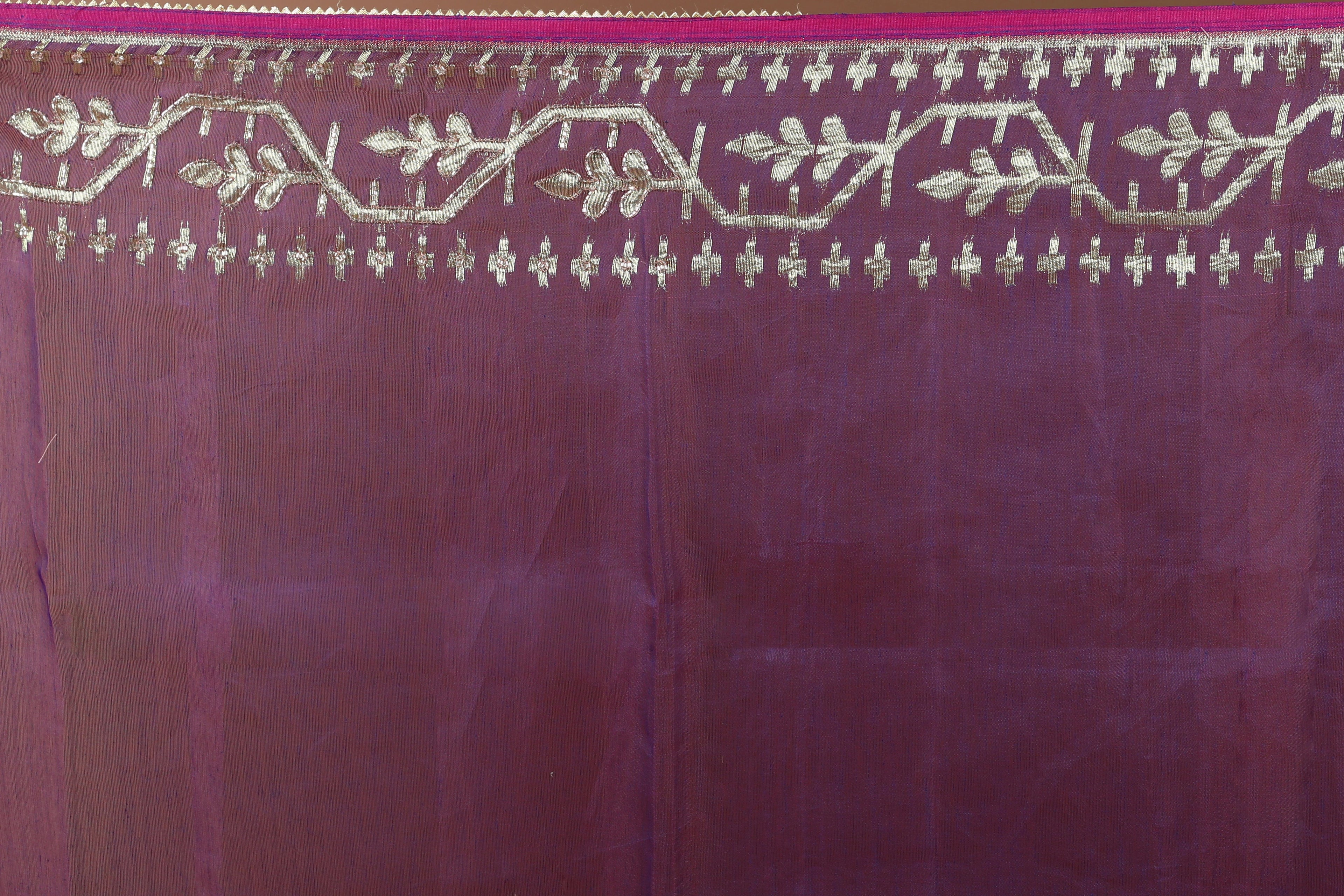Purple Karchupi Jamdani Saree With Blouse Piece