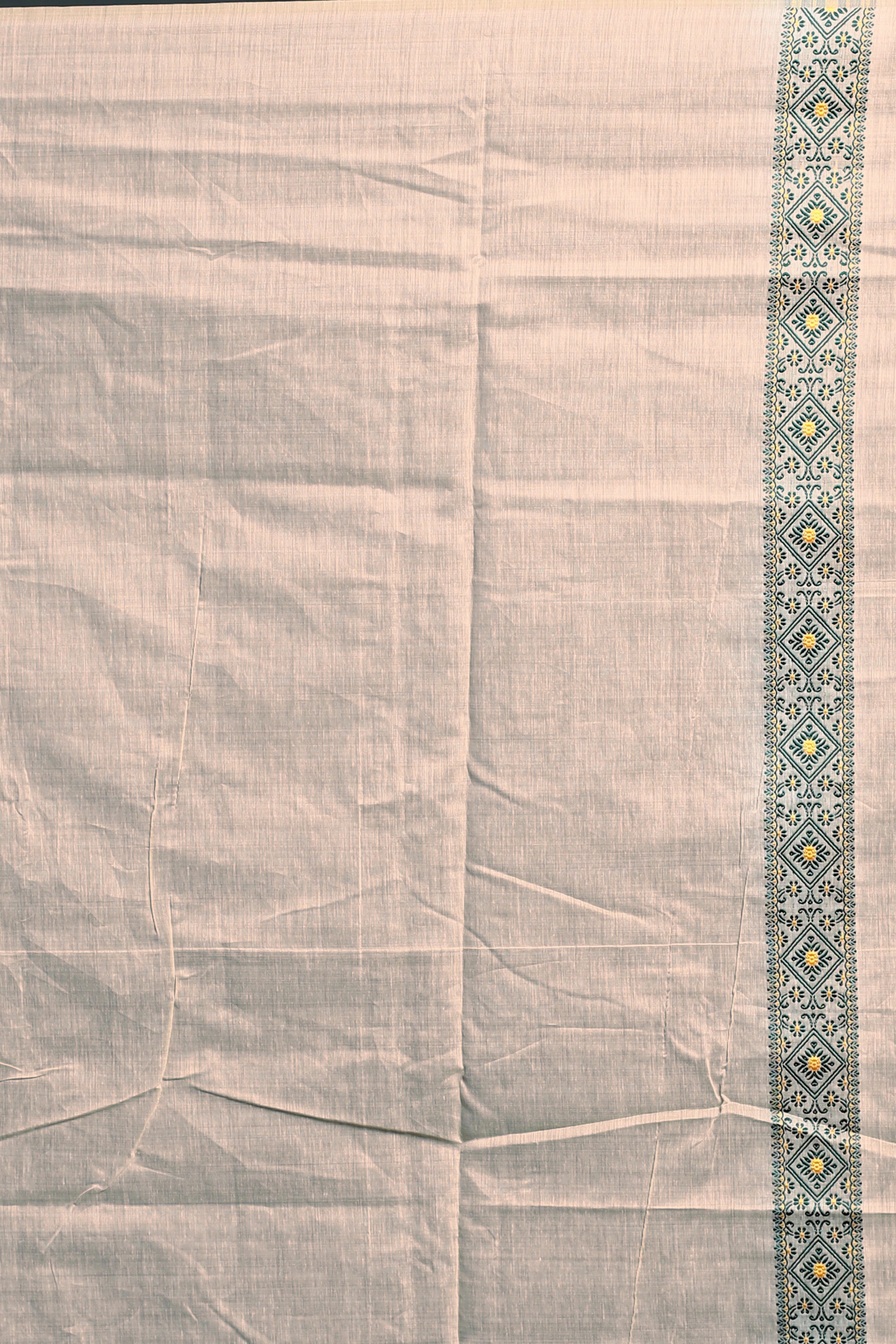 Bottle Green Semi Assam Silk Saree with Blouse Piece