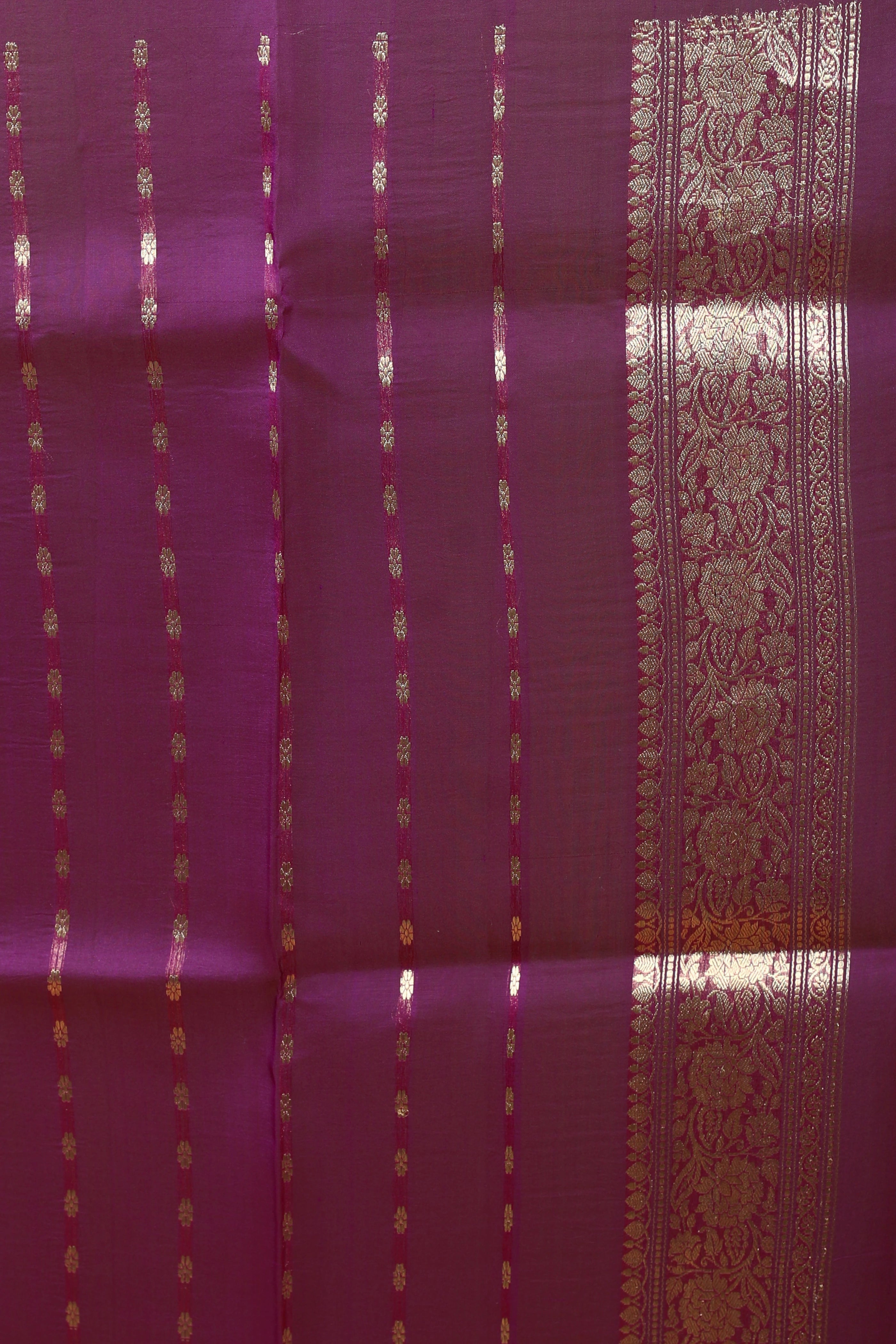 Pure 4D Dye Kora Banarasi Saree With Blouse Piece