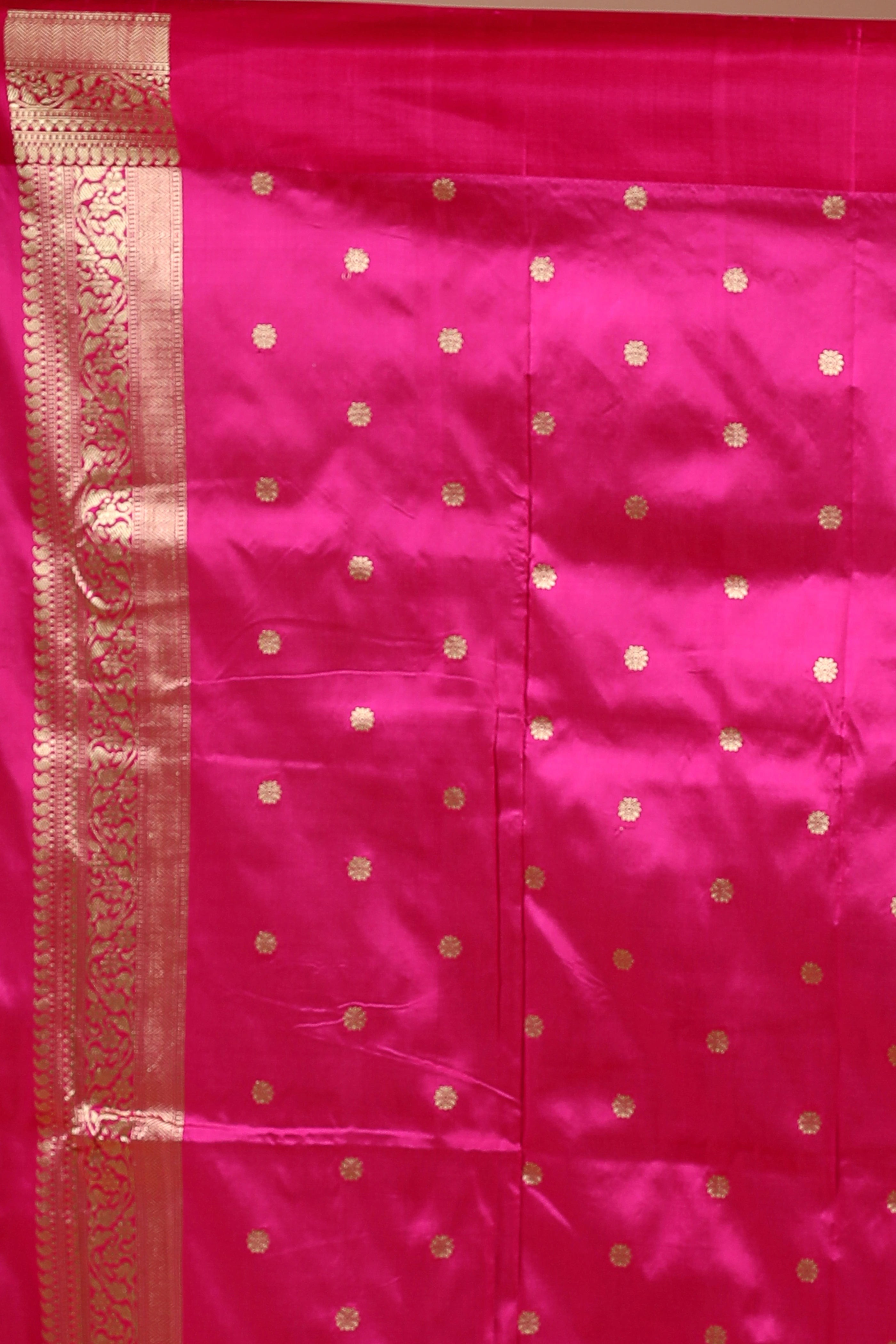 Orange Rani Dual Tone Pure Katan Silk Saree With Blouse Piece