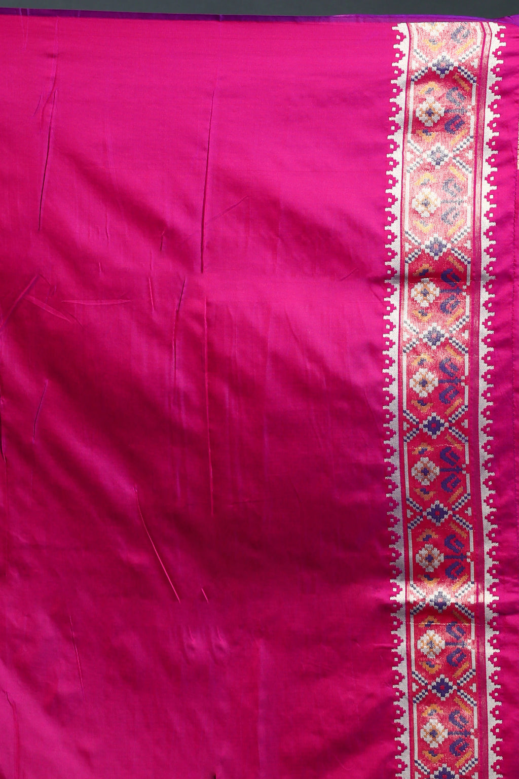 Purple Semi Patola Saree with Blouse Piece