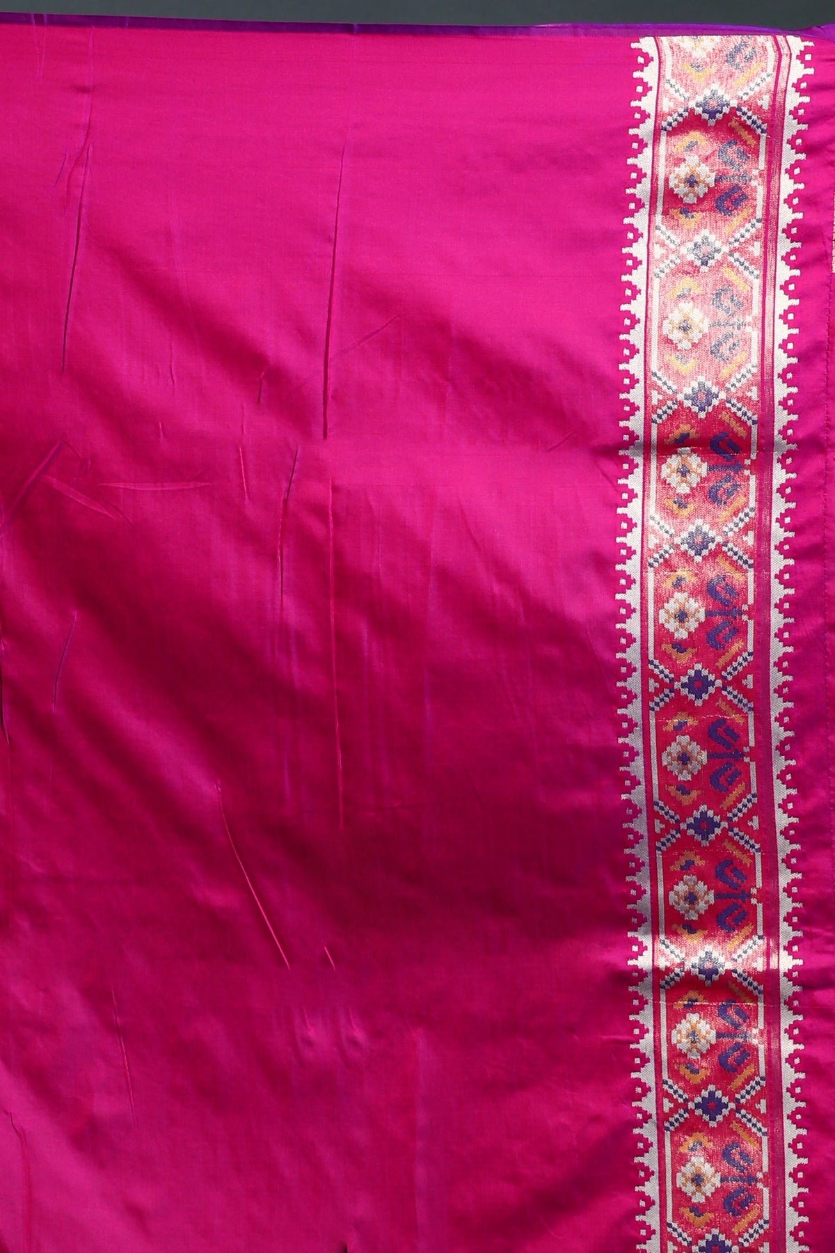 Purple Semi Patola Saree with Blouse Piece