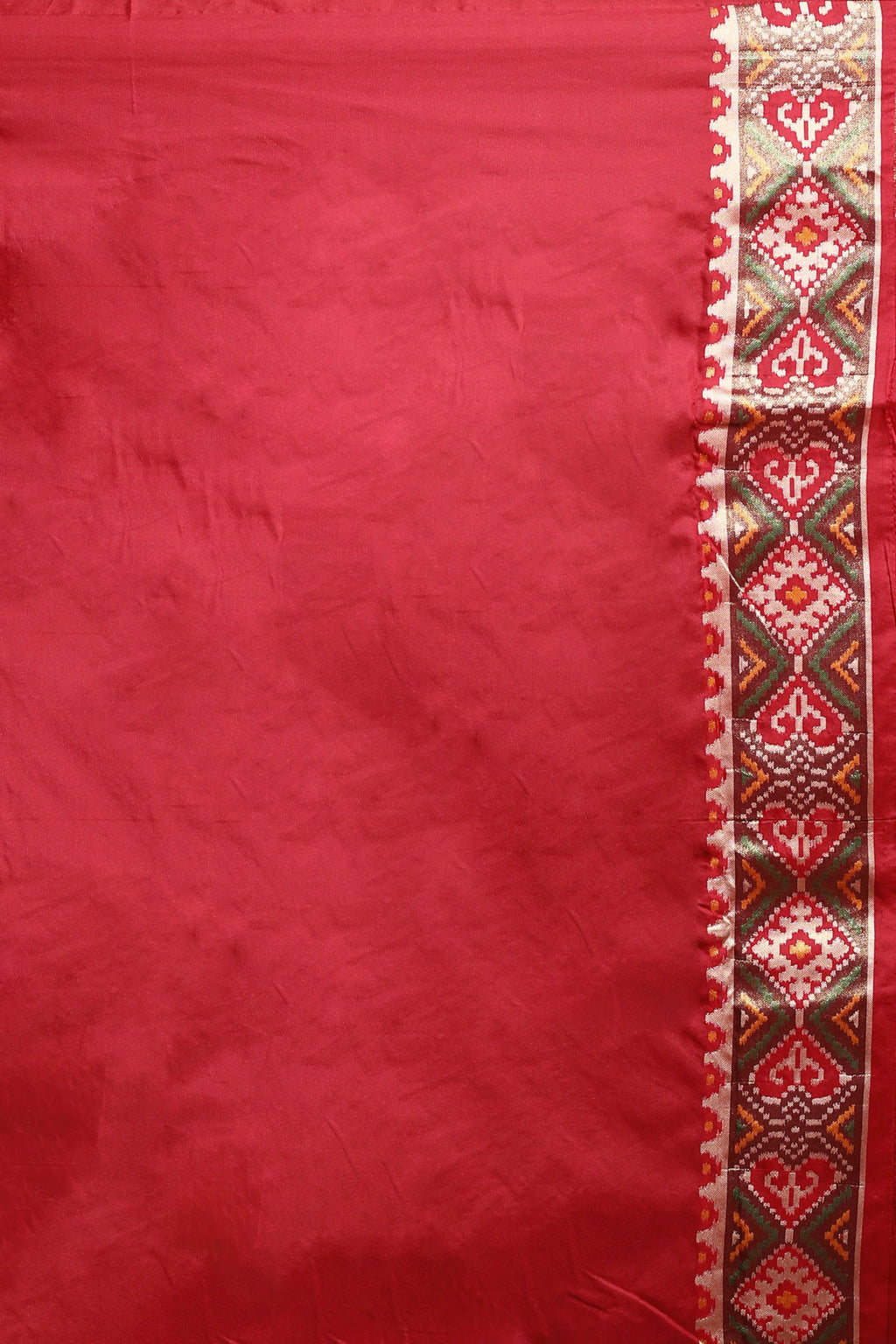 Red Semi patola Saree with Blouse Piece