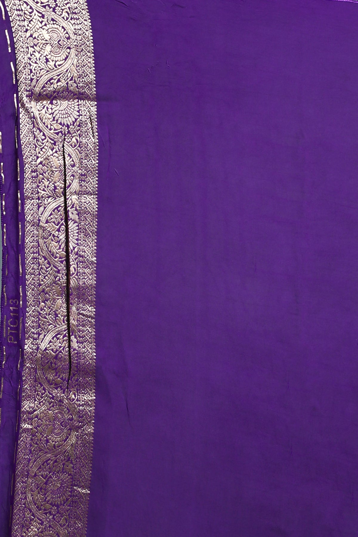 Purple Semi Georgette Saree with Blouse Piece