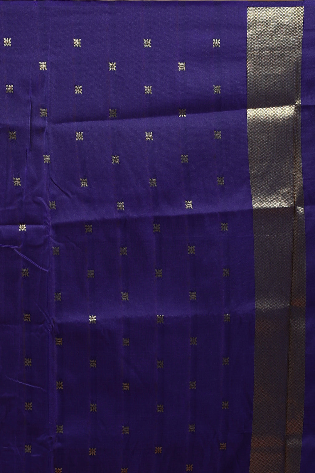 Purple Dual Tone Semi Pochampally Saree With Blouse Piece