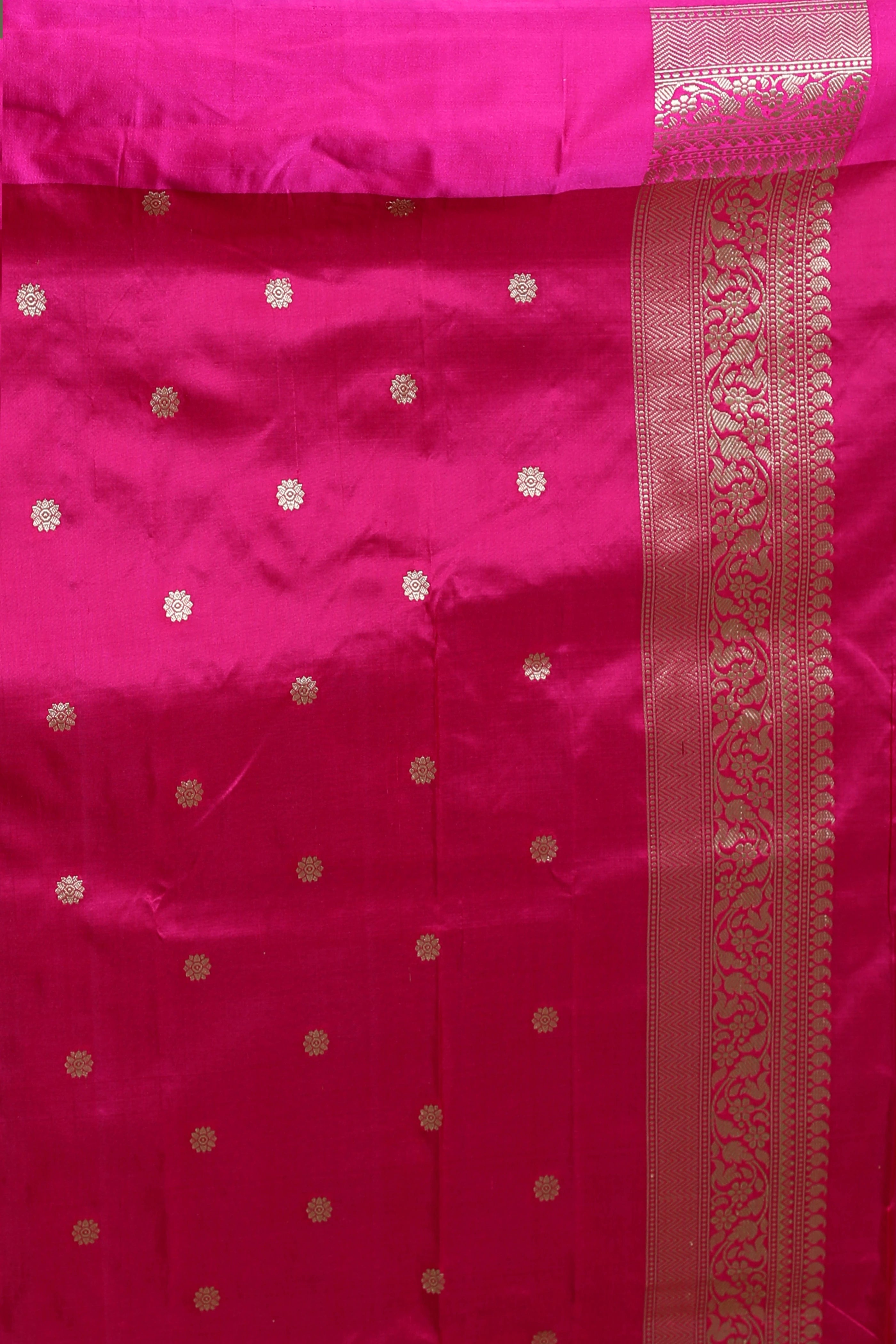 Yellowish Orange Pure Katan Silk Saree With Blouse Piece
