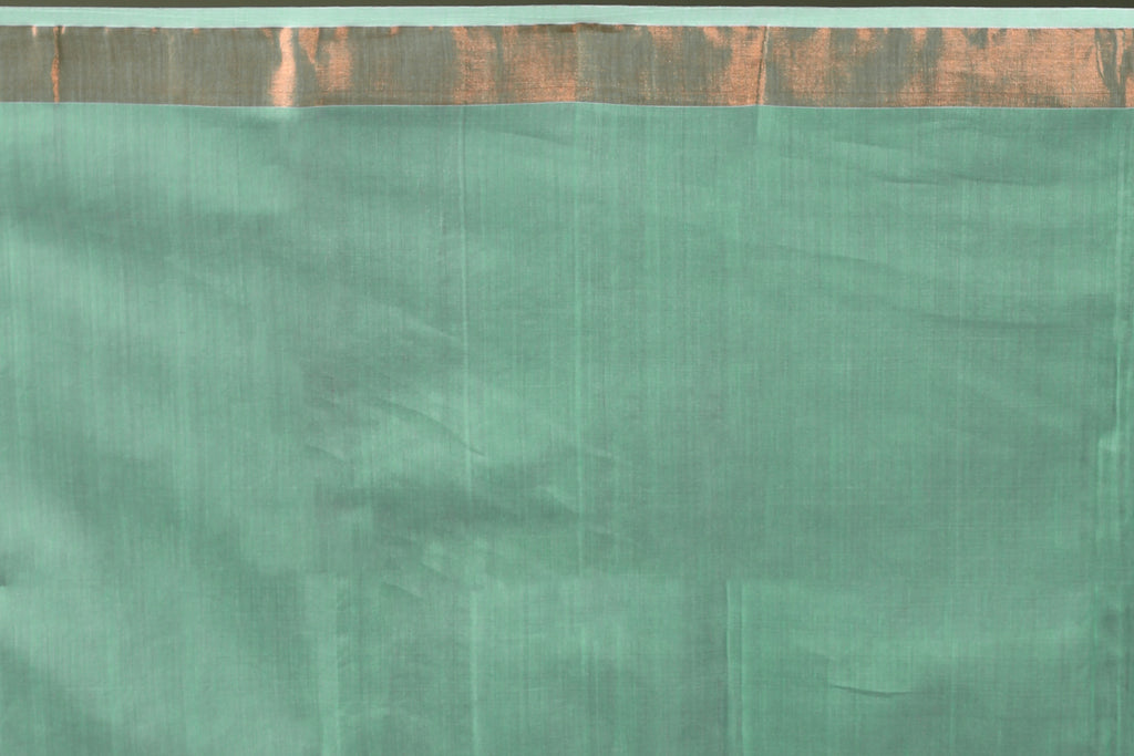 Light Sea Green Semi Muslin Jamdani Saree With Blouse Piece