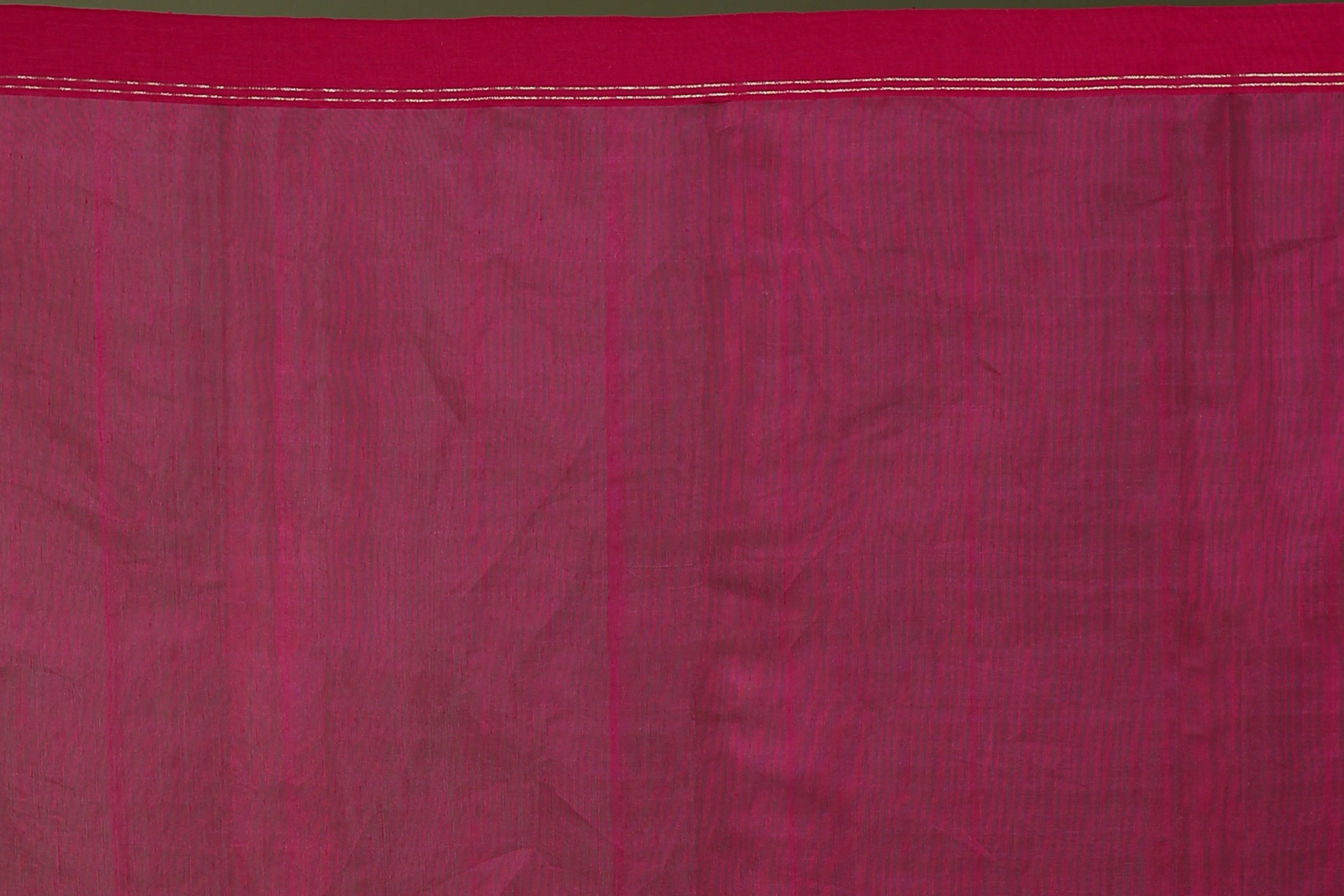 Rani Semi Muslin Jamdani Saree With Blouse Piece