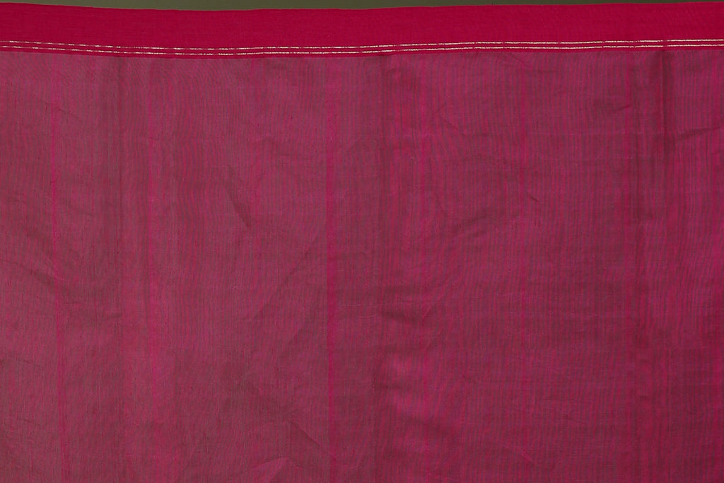 Rani Semi Muslin Jamdani Saree With Blouse Piece