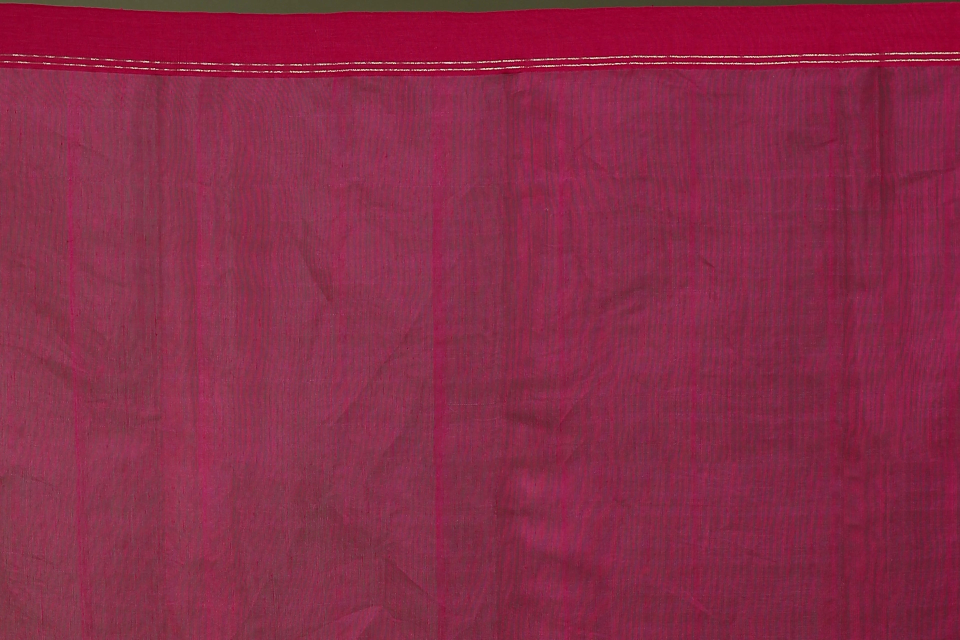 Rani Semi Muslin Jamdani Saree With Blouse Piece