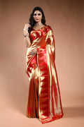Copper Semi Mashru Saree with Blouse Piece