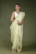 Offwhite Karchupi Jamdani Saree With Blouse Piece