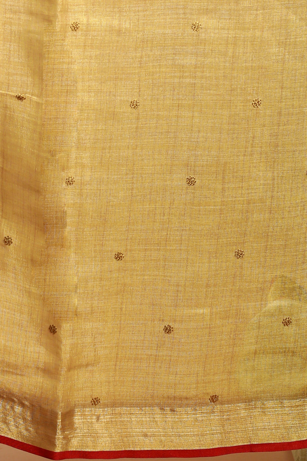 Mustard Tissue Linen Saree with Blouse Piece