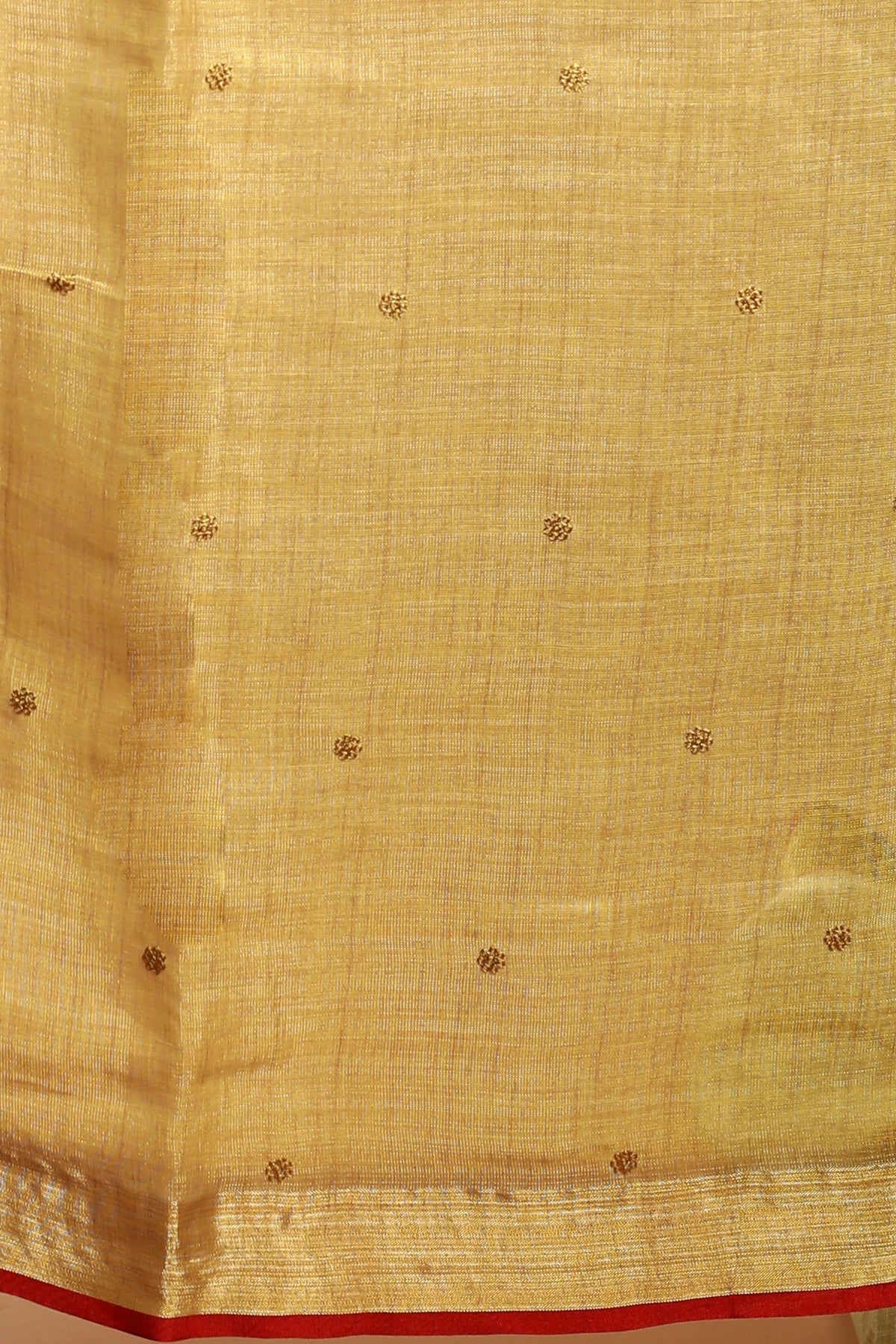 Mustard Tissue Linen Saree with Blouse Piece