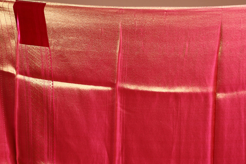 Copper Semi Mashru Saree with Blouse Piece