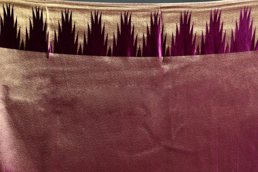 Copper Semi Mashru Saree with Blouse Piece