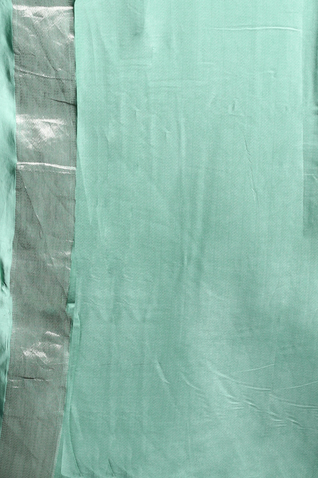 Rama Green Semi Mashru Saree with Blouse Piece