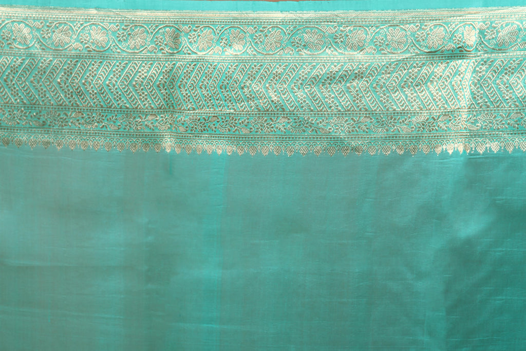 Lemon Green Pure Kora Banarasi Saree With Blouse Piece