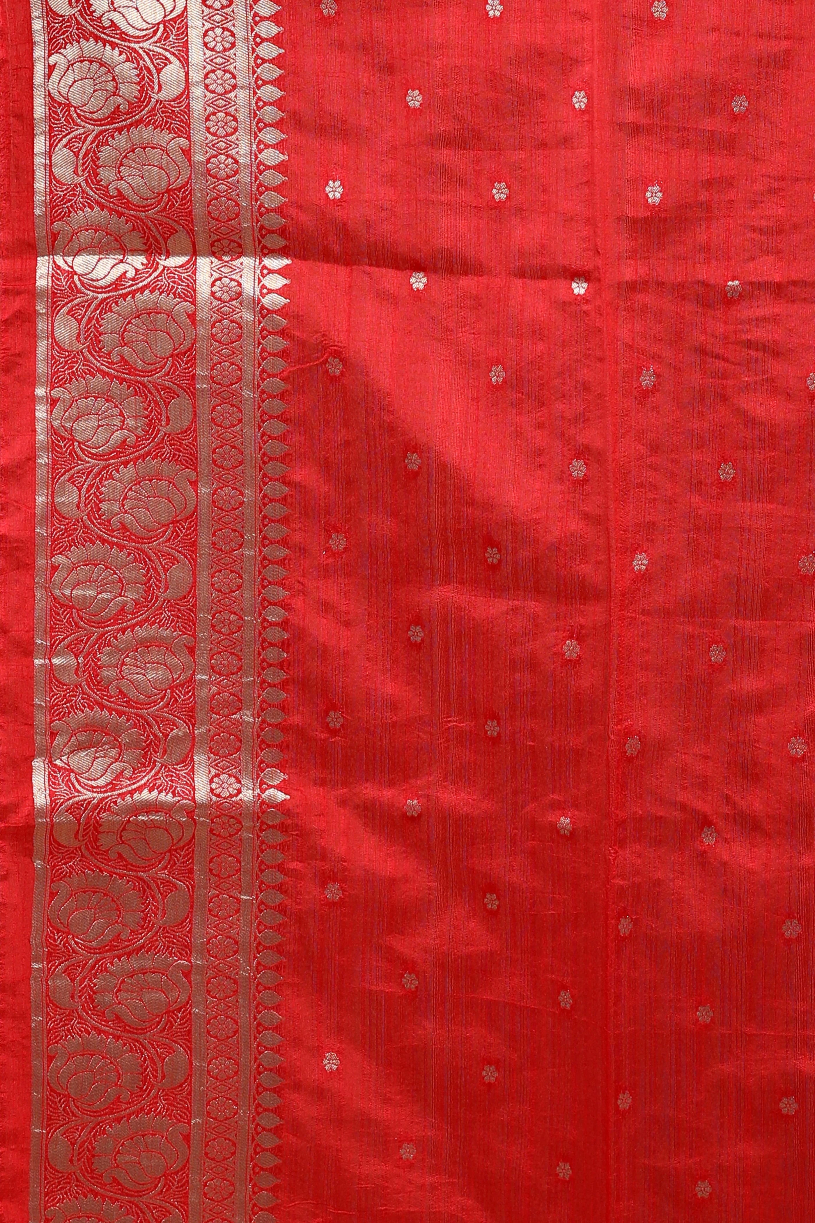 Bottle Green Semi Linen Banarasi Saree With Blouse Piece