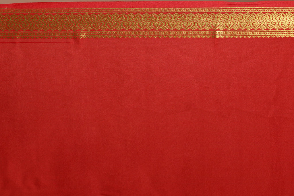Offwhite Pure Mysore Silk Saree With Blouse Piece