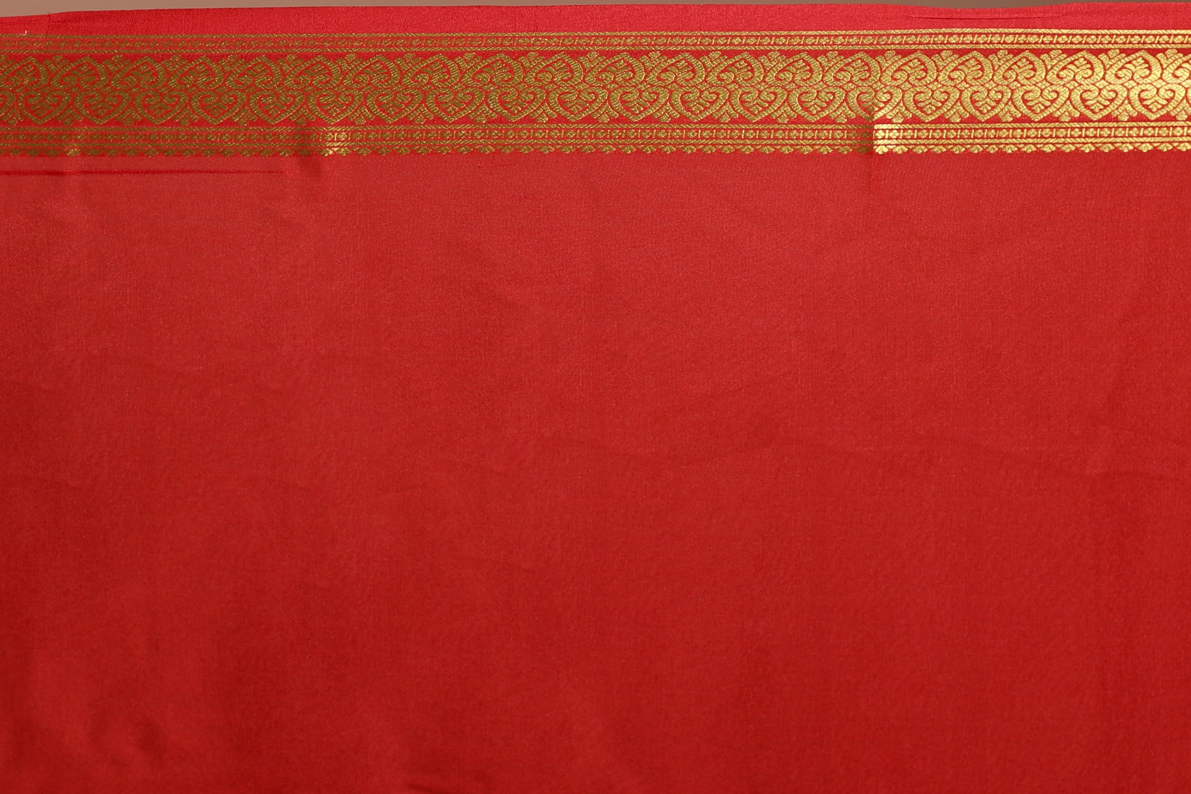 Offwhite Pure Mysore Silk Saree With Blouse Piece