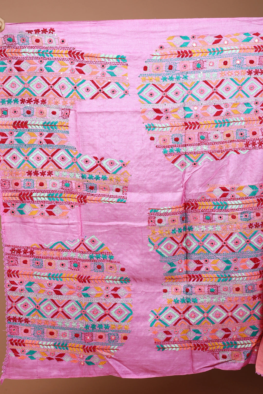 4D Dye Tussar Fusion Saree With Blouse Piece