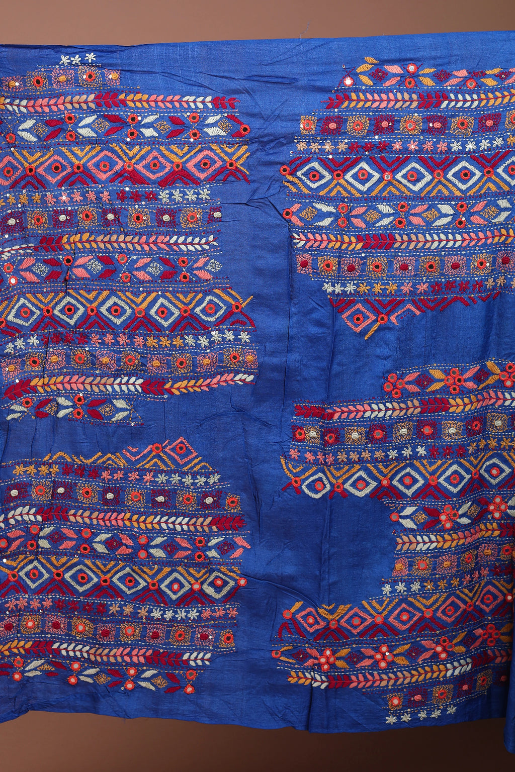 4D Dye Tussar Fusion Saree With Blouse Piece