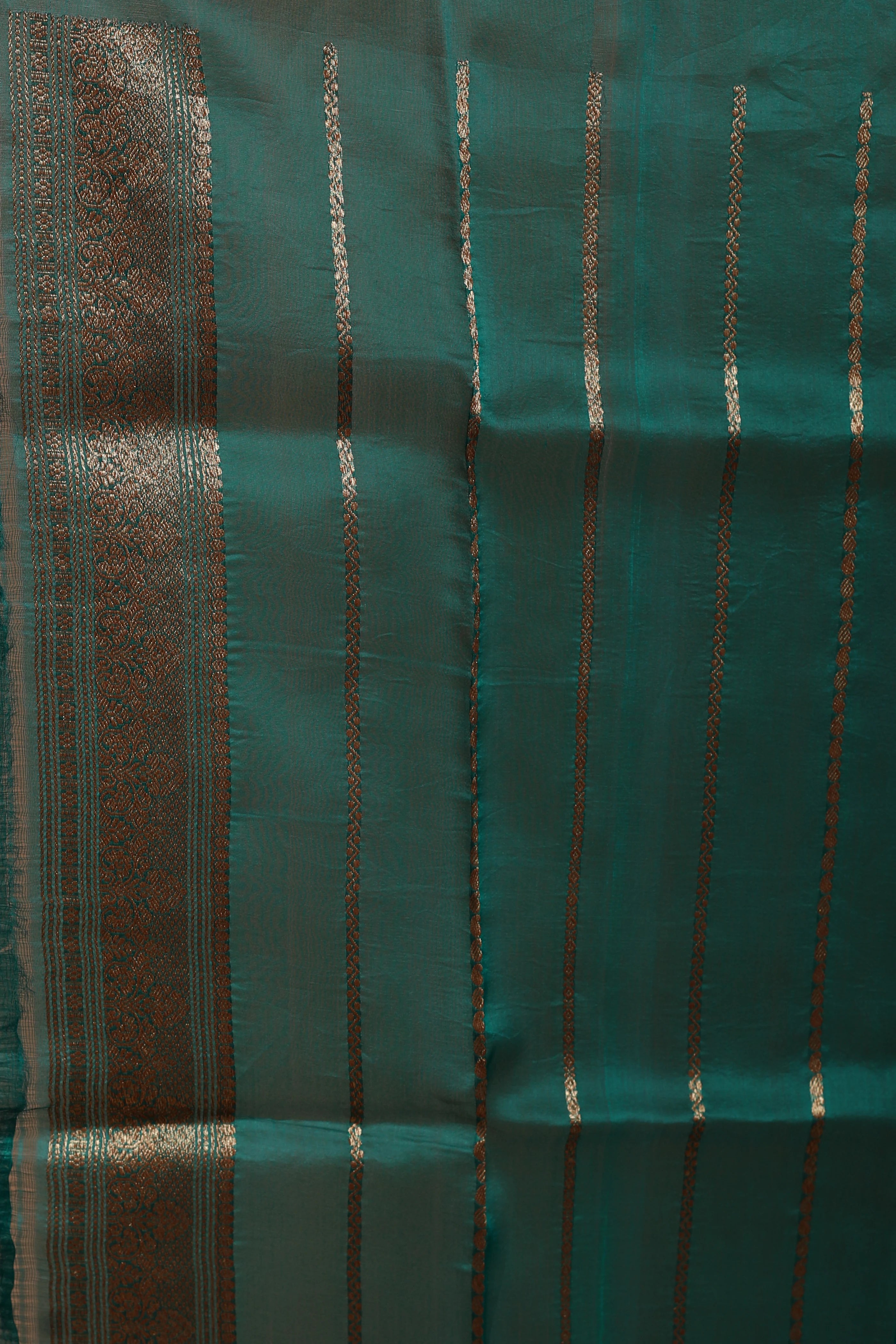 Orange Pure Kora Banarasi Saree With Blouse Piece