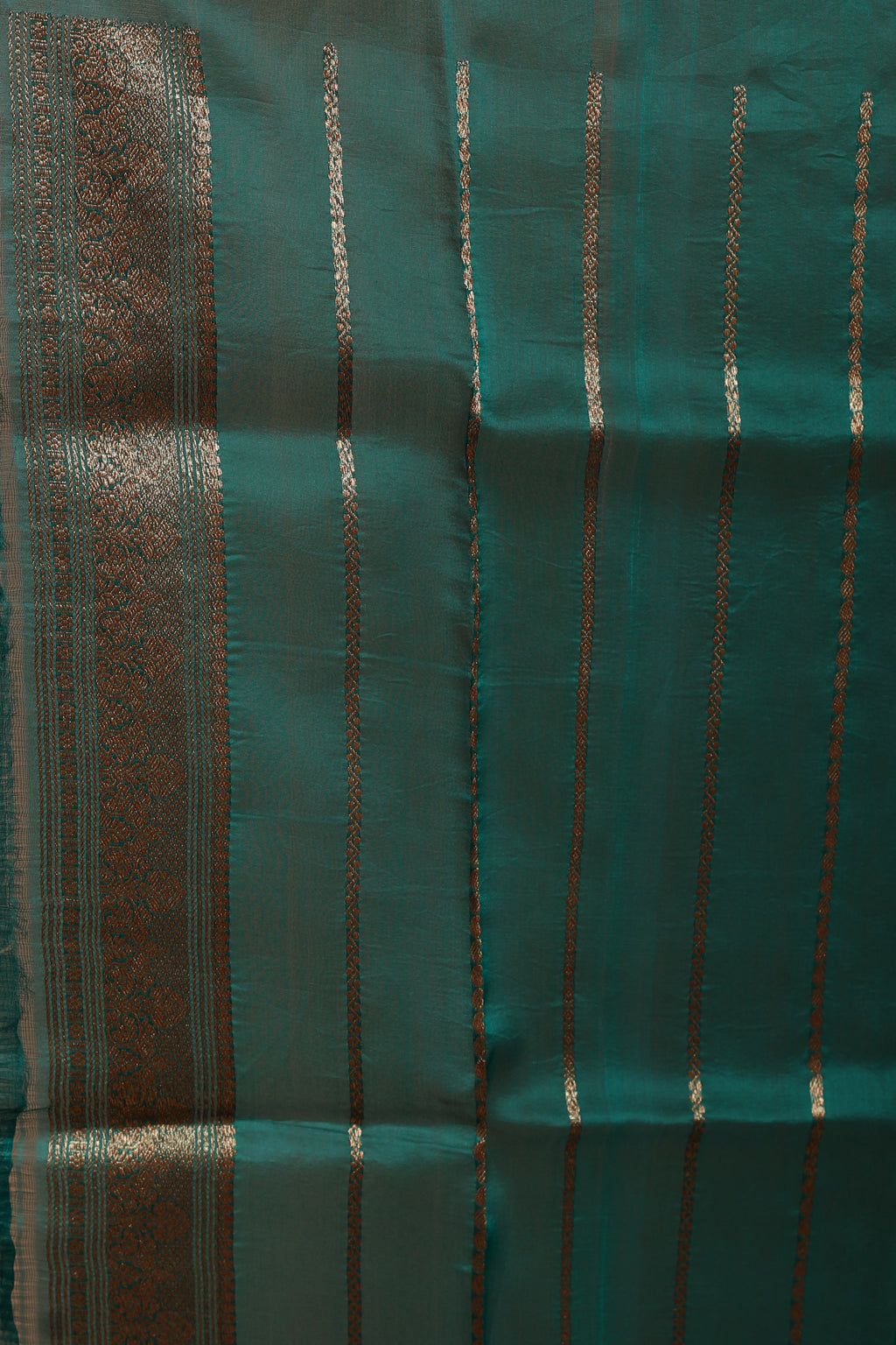Orange Pure Kora Banarasi Saree With Blouse Piece