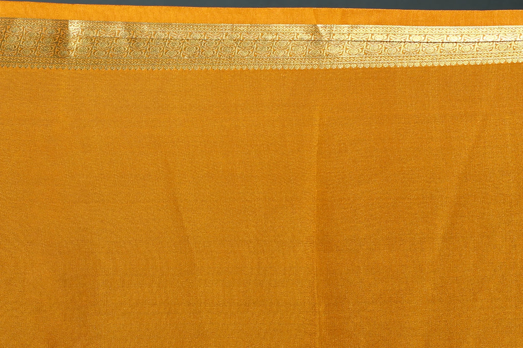 Bottle Green Pure Mysore Silk Saree With Blouse Piece